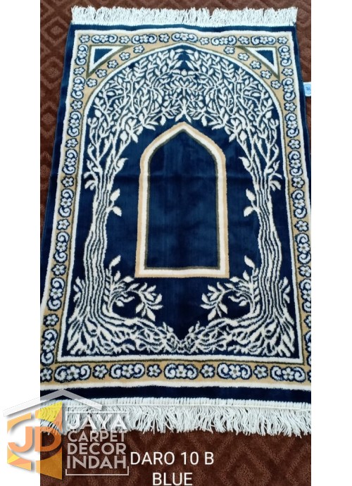 Sajadah Daro 10 B Blue - Sajadah Imam / Masjid / Mushola / Karpet Lantai Permadani / Bulu / Tebal 70 Cm X 110 Cm